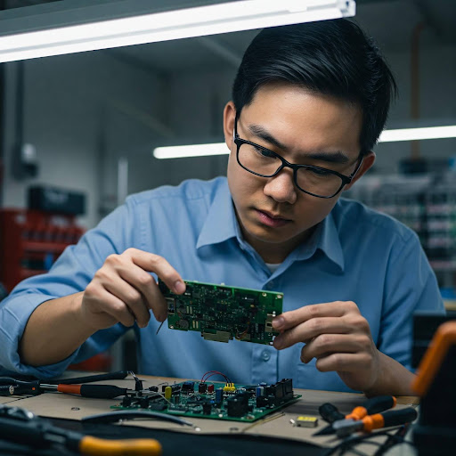 técnico labora en electrónica